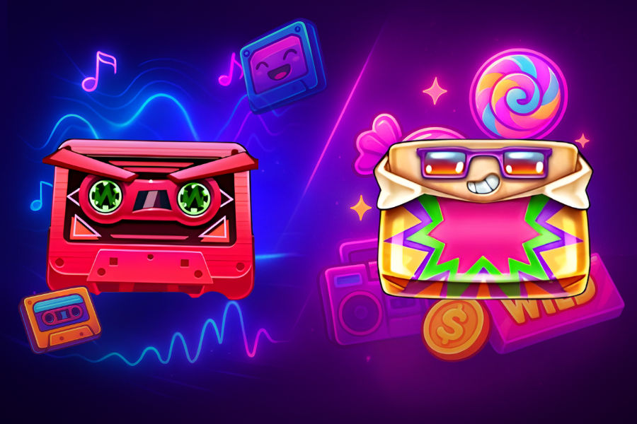 retro sweets and retro tapes slots on stake casino